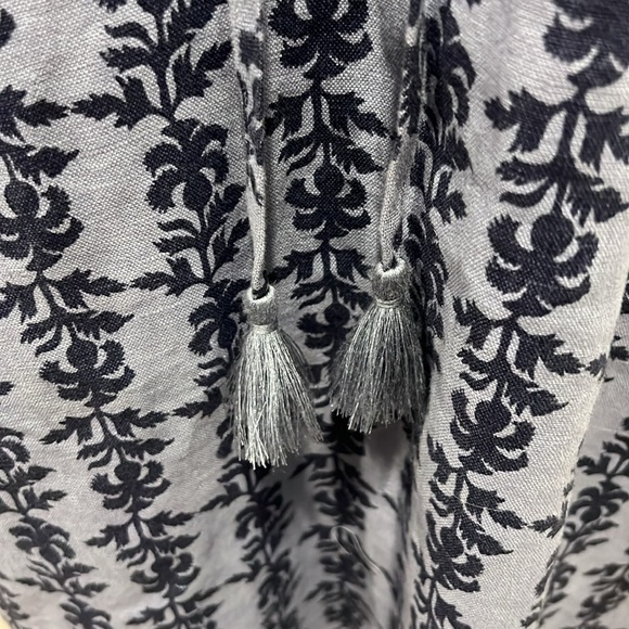 Spartina 449 blue linen Kennedy midi 3/4 sleeve dress size XS - Picture 5 of 9